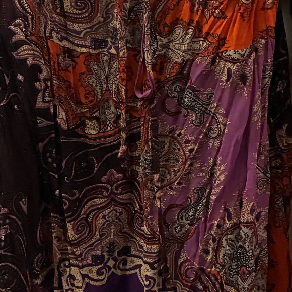Xhilaration  Y2K Bohemian Paisley Dress in Purple and Orange - Picture 14 of 14